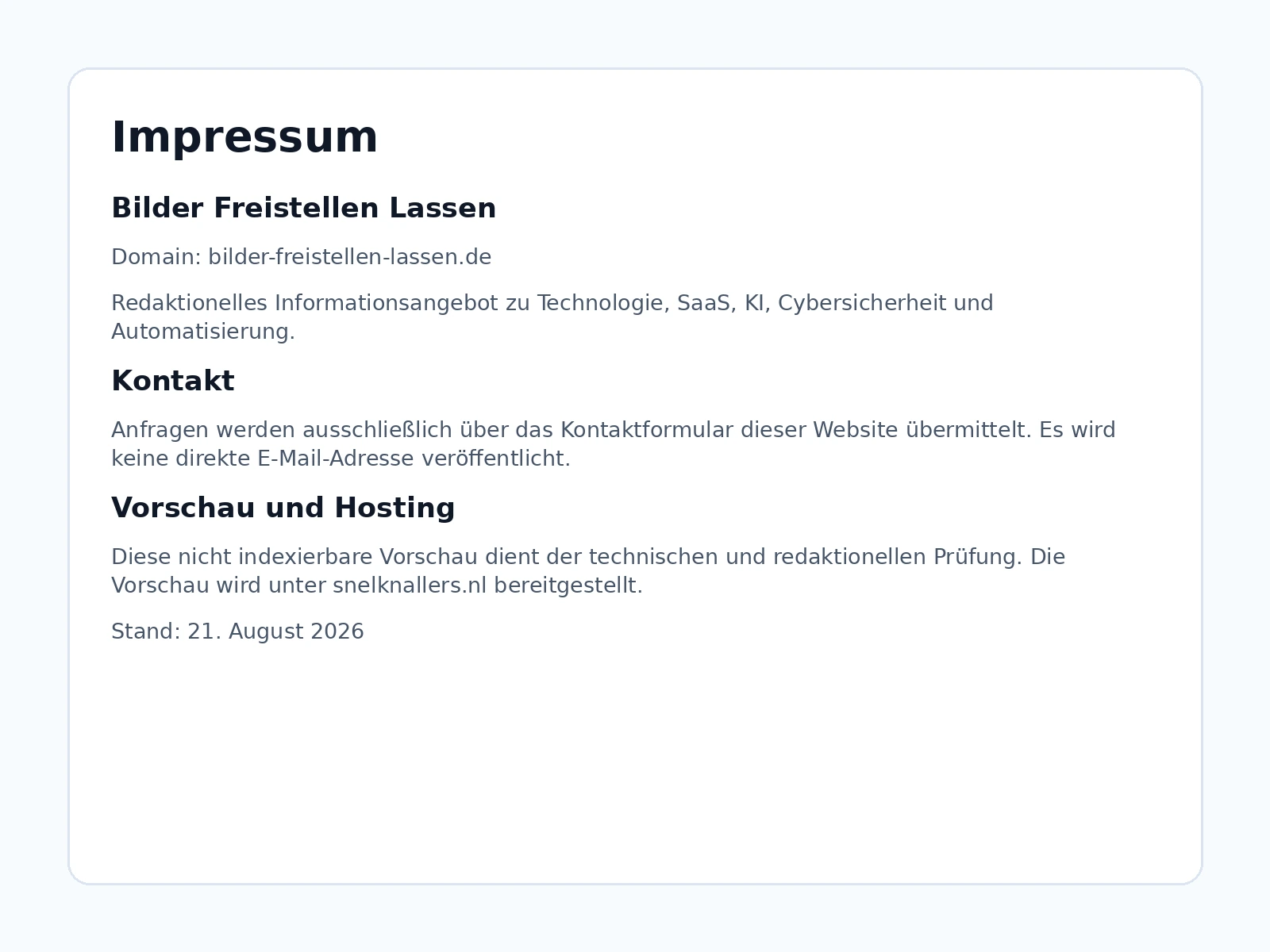 Impressum von Bilder Freistellen Lassen